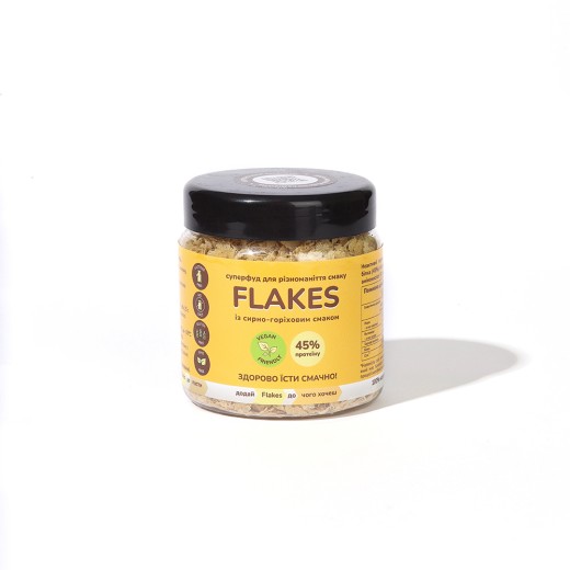 Flakes з сирно-горіховим смаком — дріжджові пластівці 50 г