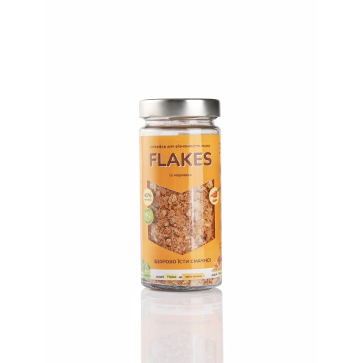 Flakes з морквою — дріжджові пластівці 80 г