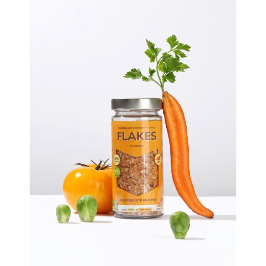 Flakes з морквою — дріжджові пластівці 80 г