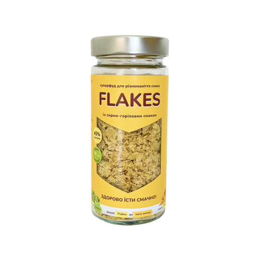 Flakes з сирно-горіховим смаком — дріжджові пластівці 80 г