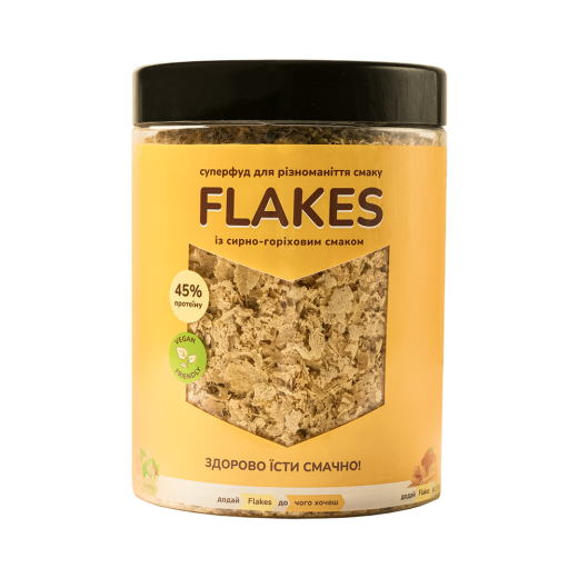 Flakes з сирно-горіховим смаком — дріжджові пластівці 250 г