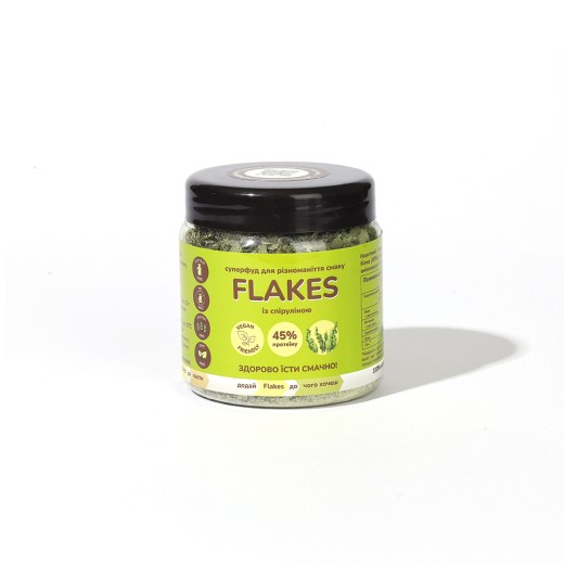Flakes зі спіруліною — дріжджові пластівці 50 г