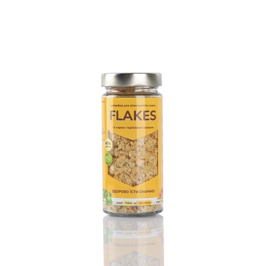 Flakes з сирно-горіховим смаком — дріжджові пластівці 80 г