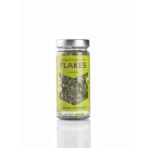 Flakes зі спіруліною — дріжджові пластівці 80 г