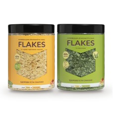 Набір Flakes “ЗСЖ баланс” — 250 г сирно-горіховий + 250 г спіруліна