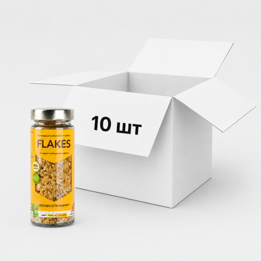 Ящик Flakes із сирно-горіховим смаком 80 г, 10 шт