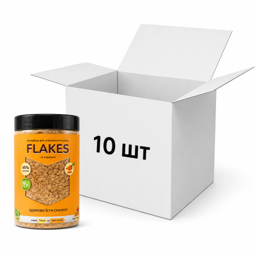 Ящик Flakes із морквою 250 г, 10 шт