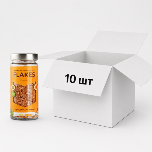 Ящик Flakes із морквою 80 г, 10 шт