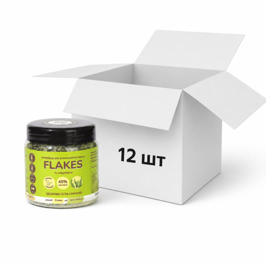 Ящик Flakes із спіруліною 50 г, 12 шт