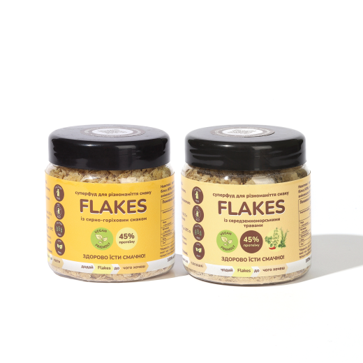 Набір Flakes 50 г: сирно-горіхові та трави для сніданків