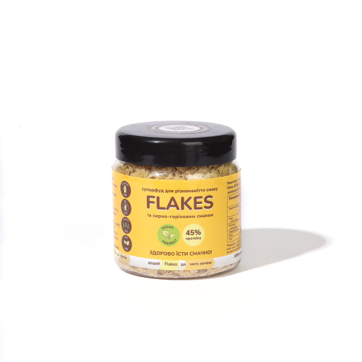 Flakes з сирно-горіховим смаком — дріжджові пластівці 50 г