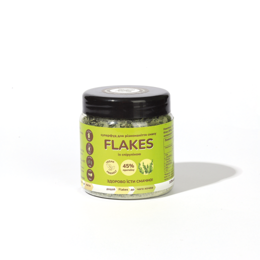 Flakes зі спіруліною — дріжджові пластівці 50 г